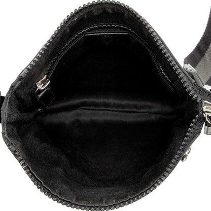 Gucci Nylon Monogram Small Flat Messenger Bag (SHF-uRak7p)