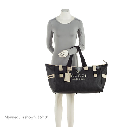 Gucci PVC Logo XL Shopper Tote (SHF-AJvk6R)