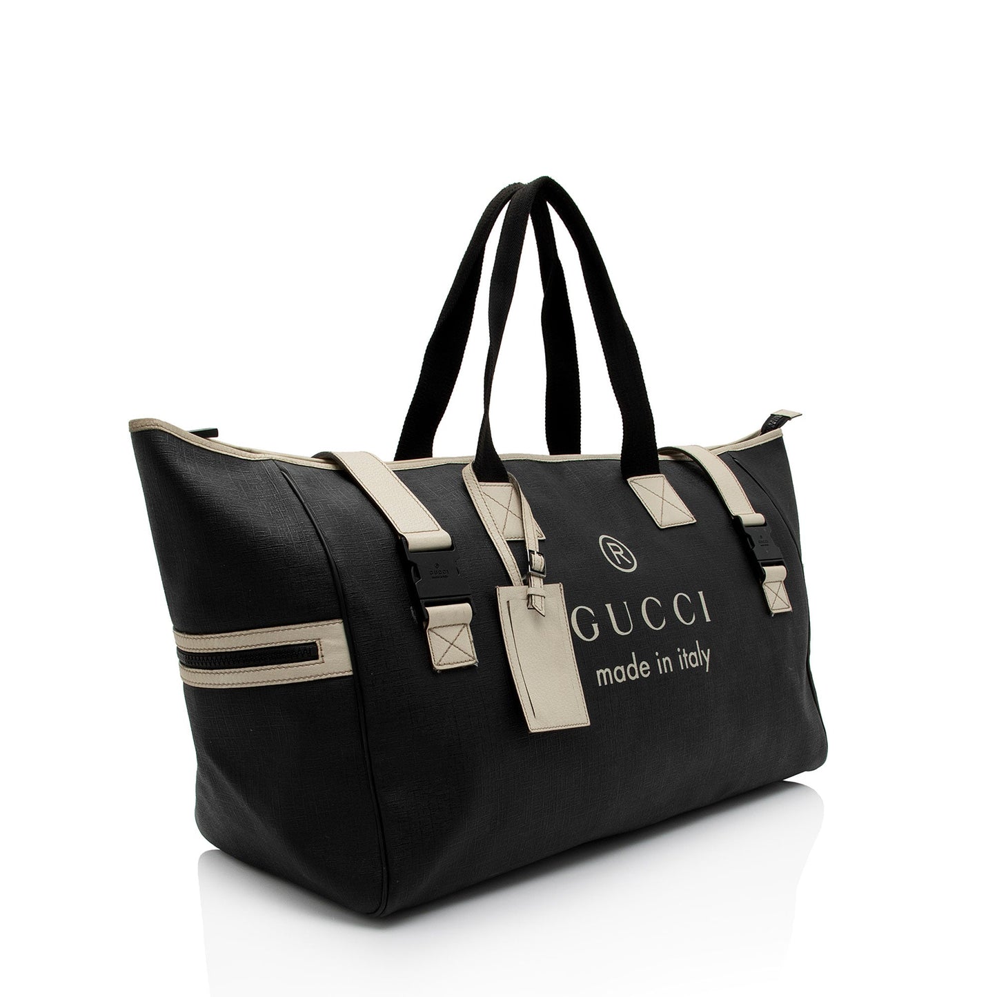Gucci PVC Logo XL Shopper Tote (SHF-AJvk6R)