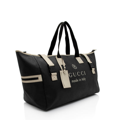 Gucci PVC Logo XL Shopper Tote (SHF-AJvk6R)