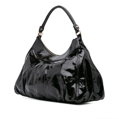Gucci Patent Abbey D Ring Shoulder Bag