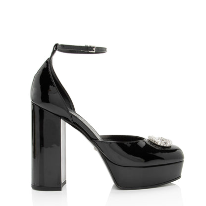 Gucci Patent Leather Crystal GG Platform Pumps - Size 9.5 / 39.5