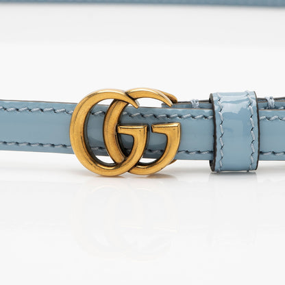 Gucci Patent Leather GG Marmont Slim Belt - Size 34 / 85 (SHF-vAUAM2)