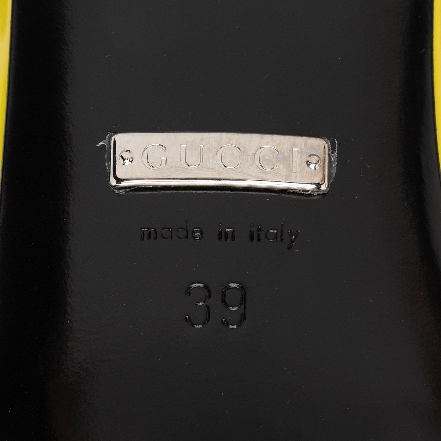 Gucci Patent Leather Horsebit Cutout Sandals - Size 9 / 39