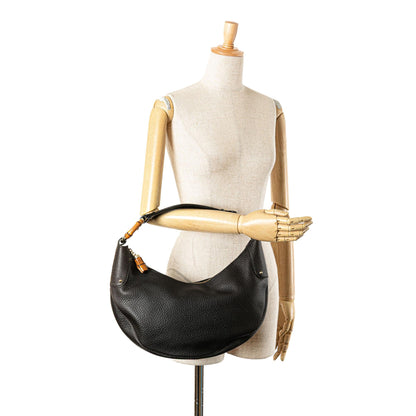 Gucci Pebbled Calfskin Bamboo Ring Hobo