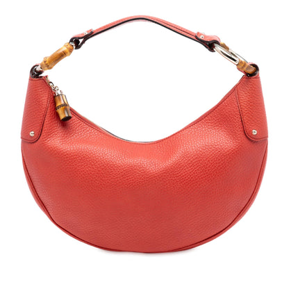 Gucci Pebbled Calfskin Bamboo Ring Hobo