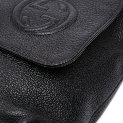 Gucci Pebbled Calfskin Soho Messenger Bag