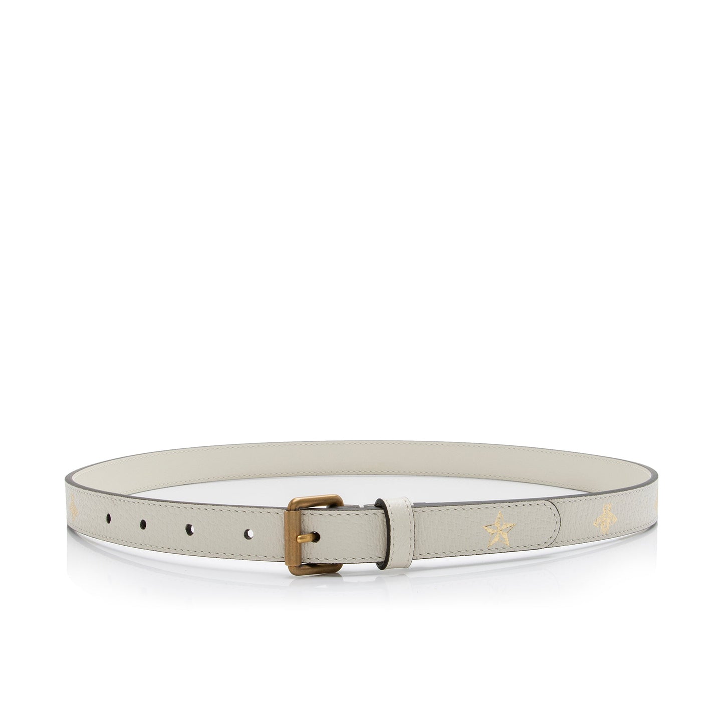 Gucci Pebbled Leather Bee Star Belt - Size 32 / 80 (SHF-Snm7Tt)