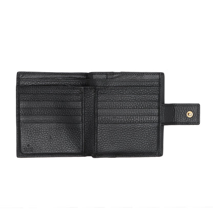 Gucci Pebbled Leather GG Marmont French Wallet (SHF-t6gHZo)