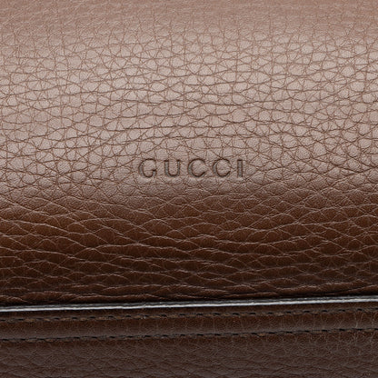 Gucci Pebbled Leather GG Marmont Shoulder Bag (SHF-h48Iia)