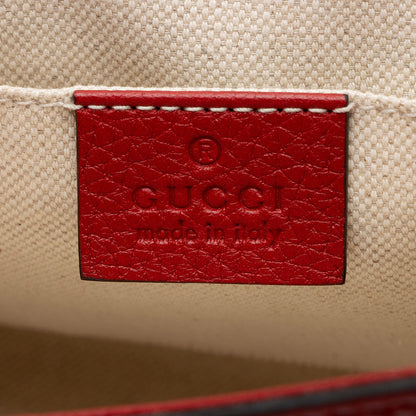Gucci Pebbled Leather GG Marmont Mini Top Handle (SHF-CZXc44)
