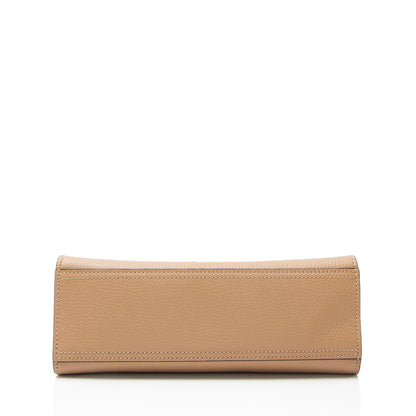 Gucci Pebbled Leather GG Marmont Top Handle