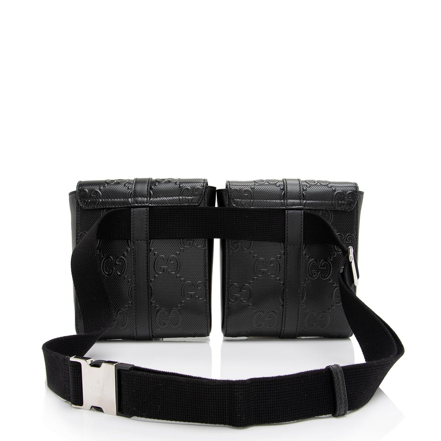 Gucci Perforated GG Double Belt Bag (SHF-ulhtMl)