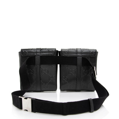 Gucci Perforated GG Double Belt Bag (SHF-ulhtMl)
