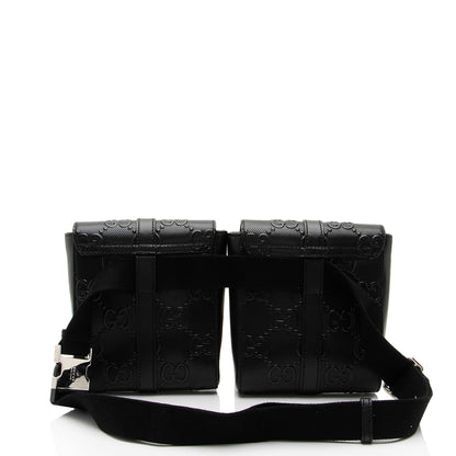 Gucci Perforated GG Embossed Double Belt Bag (SHF-rNzGhH)