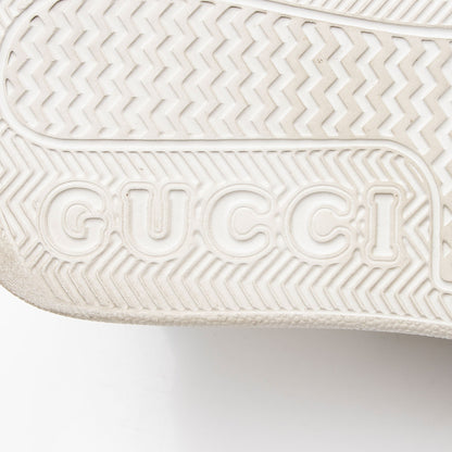 Gucci Perforated Leather Web Chunky B Sneakers - Size 8.5 / 38.5