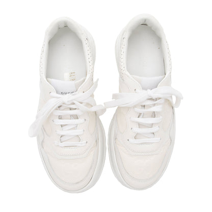 Gucci Perforated Leather GG Platform Sneakers - Size 7.5 / 37.5 (SHF-AJejAw)