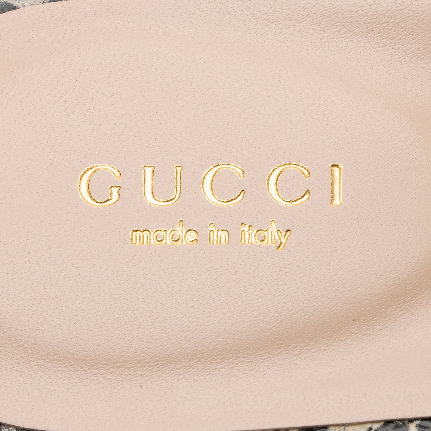 Gucci Python Embossed Leather Interlocking G Cut Out Slide Sandals - Size 7.5 / 37.5 (SHF-iUTWC2)