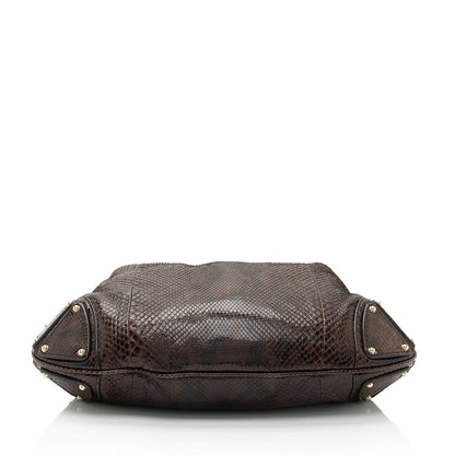 Gucci Python Medium Indy Satchel (SHF-o6MQCe)