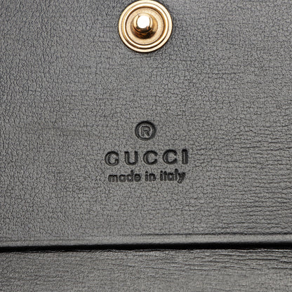 Gucci Quilted Leather GG Marmont Web Trapuntata Card Case Wallet (SHF-EdWHT1)