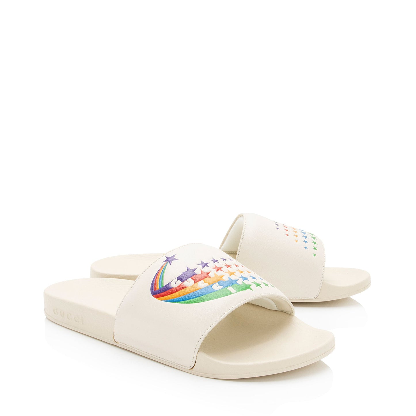 Gucci Rainbow Pursuit Slide Sandals - Size 8 / 38 (SHF-L1rTfD)