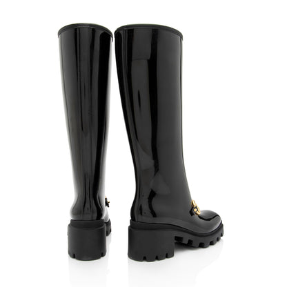 Gucci Rubber Horsebit Tall Boots - Size 7 / 37 (SHF-2lRdpB)