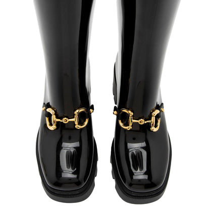 Gucci Rubber Horsebit Tall Boots - Size 7 / 37 (SHF-2lRdpB)