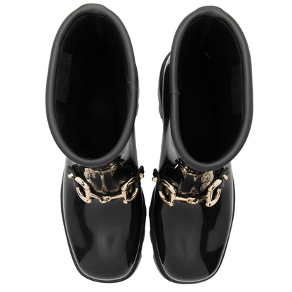 Gucci Rubber Horsebit Ankle Boots - Size 9 / 39 (SHF-PaT84U)