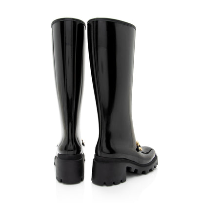 Gucci Rubber Horsebit Tall Boots - Size 8 / 38 (SHF-S4FuQr)