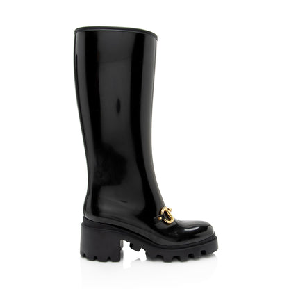 Gucci Rubber Horsebit Tall Boots - Size 8 / 38 (SHF-S4FuQr)