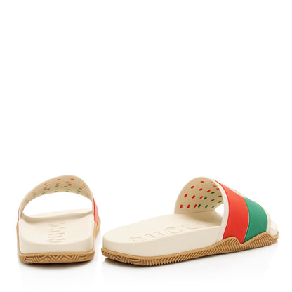 Gucci Rubber Interlocking G Slide Sandals - Size 6 / 36
