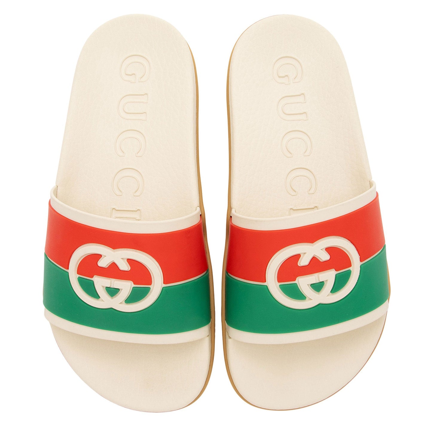 Gucci Rubber Interlocking G Slide Sandals - Size 6 / 36