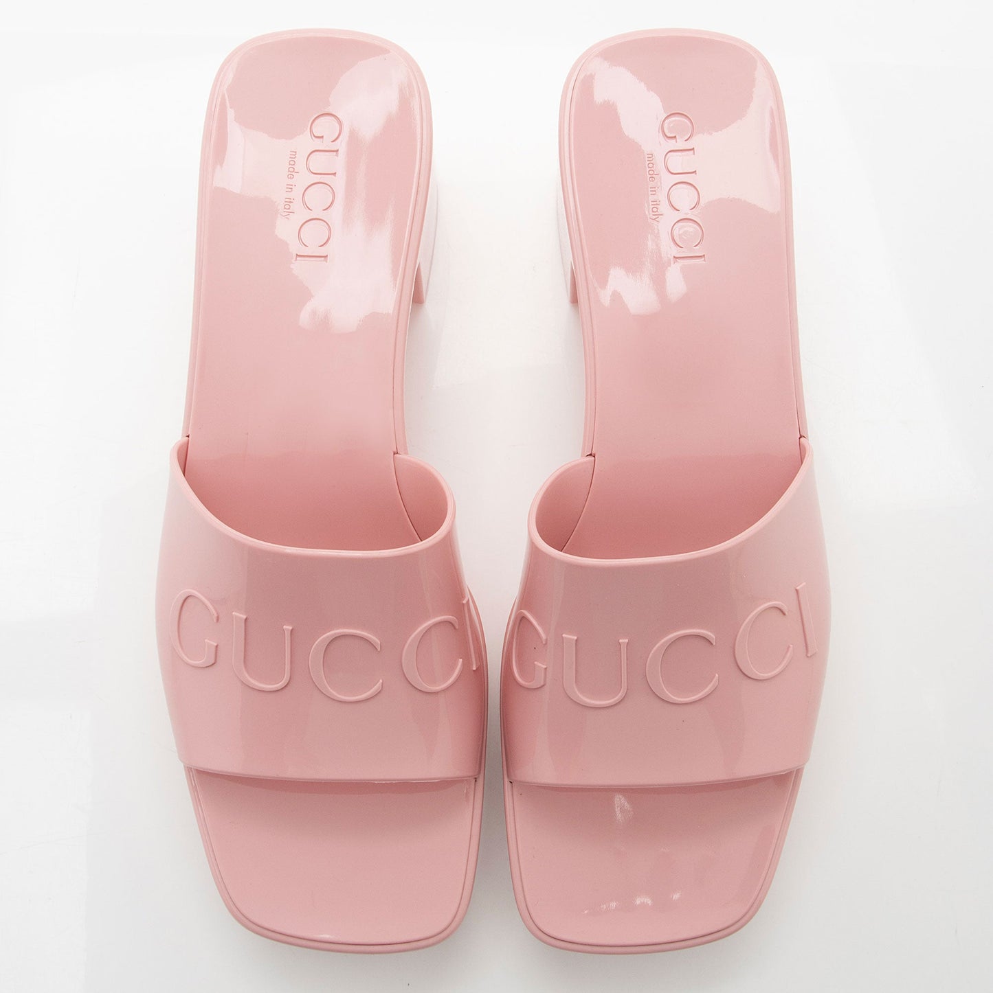Gucci Rubber Slide Sandals - Size 8 / 38 (SHF-QTr76P)