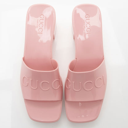 Gucci Rubber Slide Sandals - Size 8 / 38 (SHF-QTr76P)
