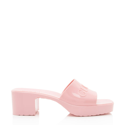 Gucci Rubber Slide Sandals - Size 8 / 38 (SHF-QTr76P)