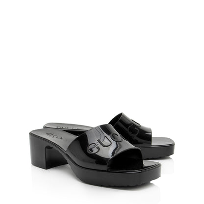 Gucci Rubber Slide Sandals - Size 8 / 38