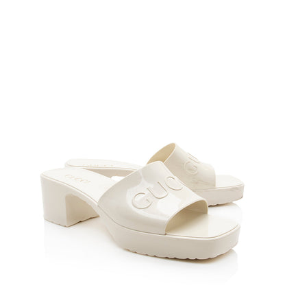 Gucci Rubber Slide Sandals - Size 9 / 39 (SHF-19233)