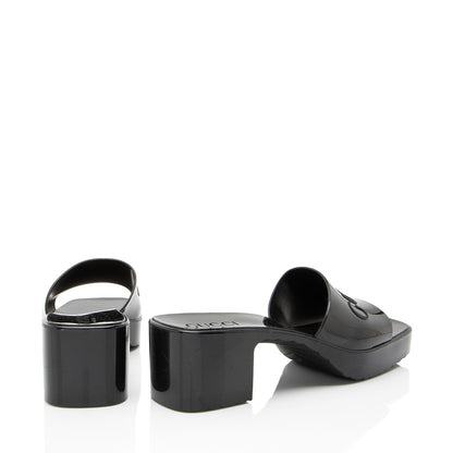 Gucci Rubber Slide Sandals - Size 9 / 39