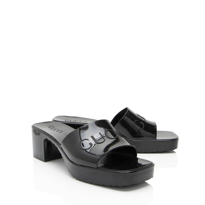 Gucci Rubber Slide Sandals - Size 9 / 39