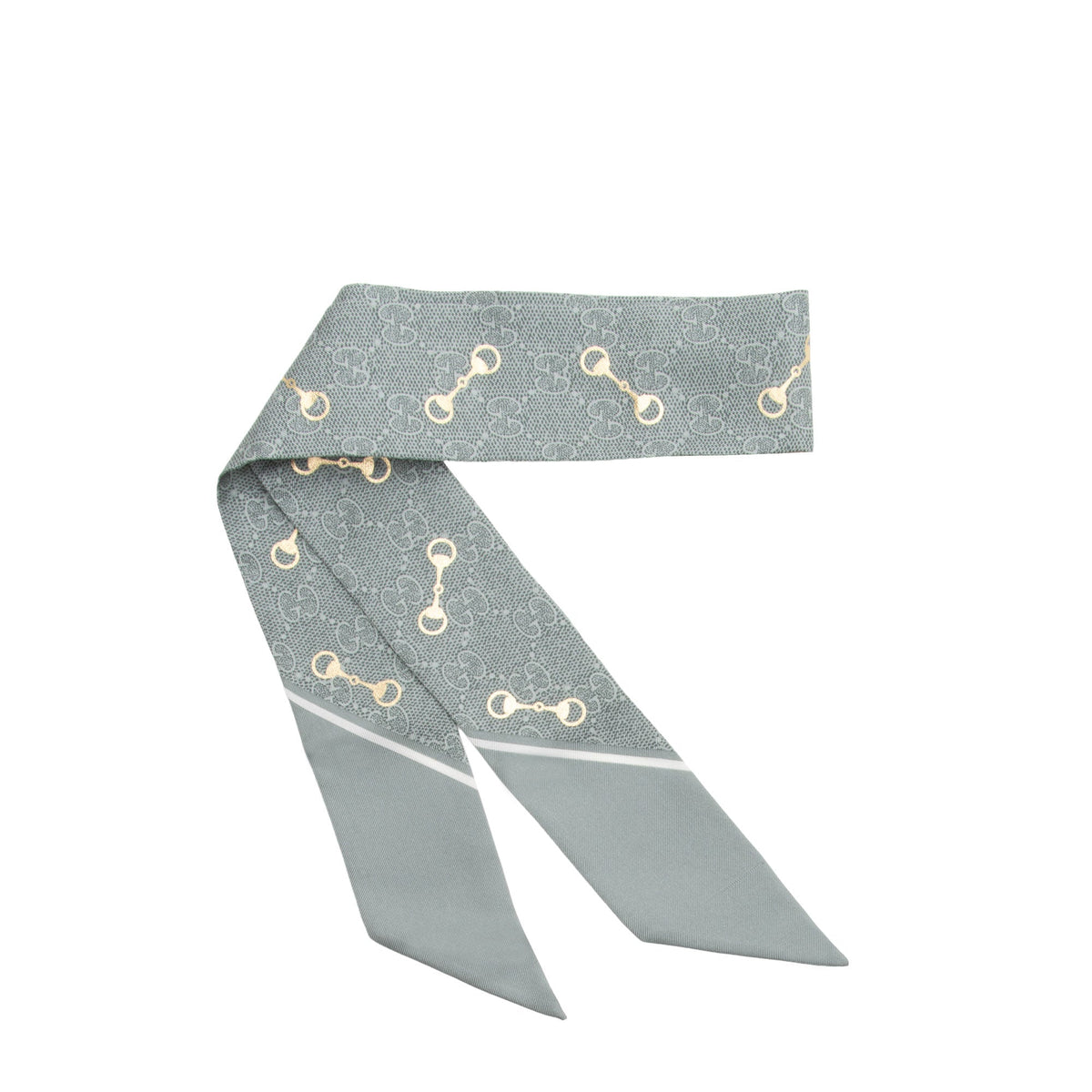 Gucci Silk Horsebit Twill Scarf (SHF-PsU738)