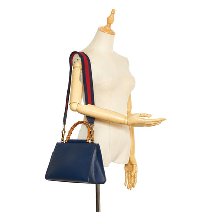 Gucci Small Bamboo Nymphaea Satchel (SHG-m6Hp5z)