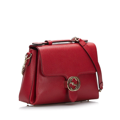 Gucci Small Dollar Calf Interlocking G Satchel (SHG-r6v8hg)