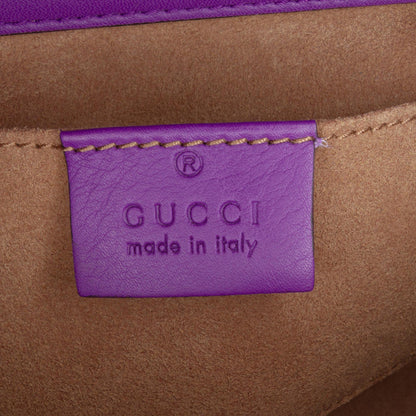 Gucci Small Embroidered Calfskin Tiger Strawberry Padlock Crossbody