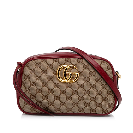 Gucci Small GG Canvas Marmont Crossbody bag (SHG-Sga3D4)
