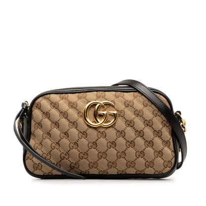 Gucci Small GG Canvas Marmont Matelasse Camera Bag (SHG-8k8jfb)