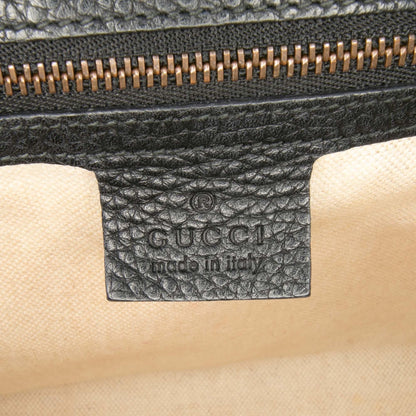 Gucci Small GG Marmont Grained Calfskin Top Handle Satchel