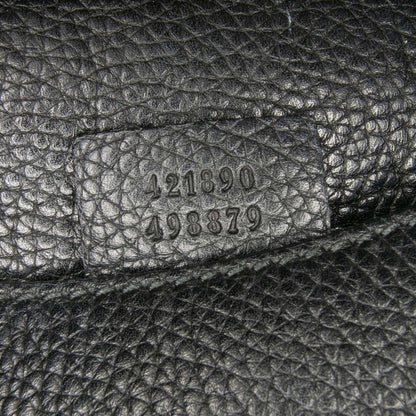 Gucci Small GG Marmont Grained Calfskin Top Handle Satchel