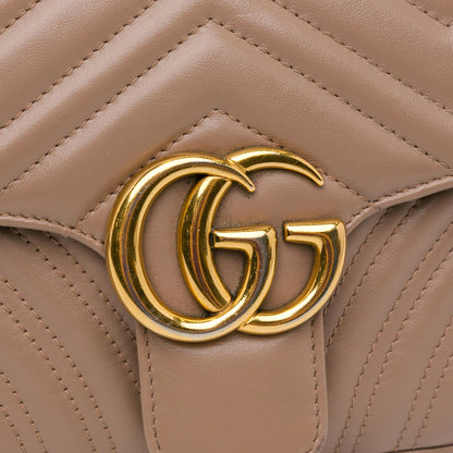 Gucci Small GG Marmont Matelasse Crossbody Bag (SHG-WEebbv)