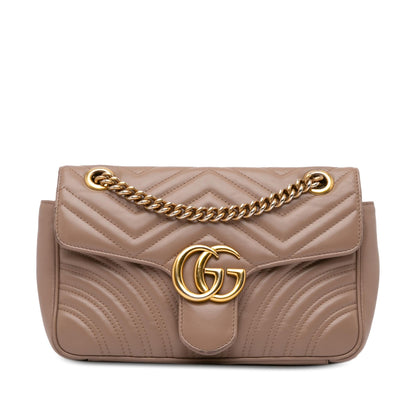 Gucci Small GG Marmont Matelasse Crossbody Bag (SHG-WEebbv)
