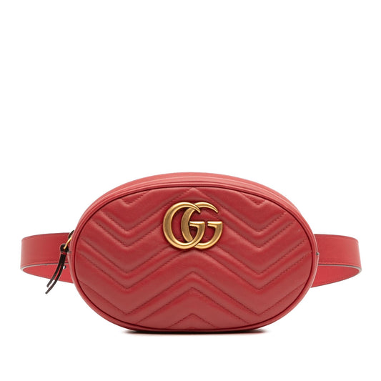 Gucci Small GG Marmont Matelasse Leather Belt Bag